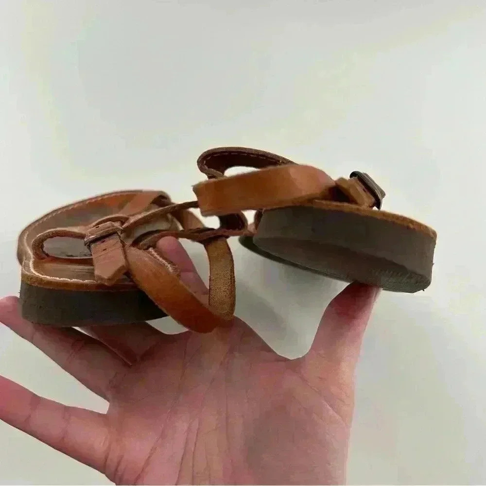 Stratias womens sandals size 7 tan leather festival fairycore - Picture 7 of 10